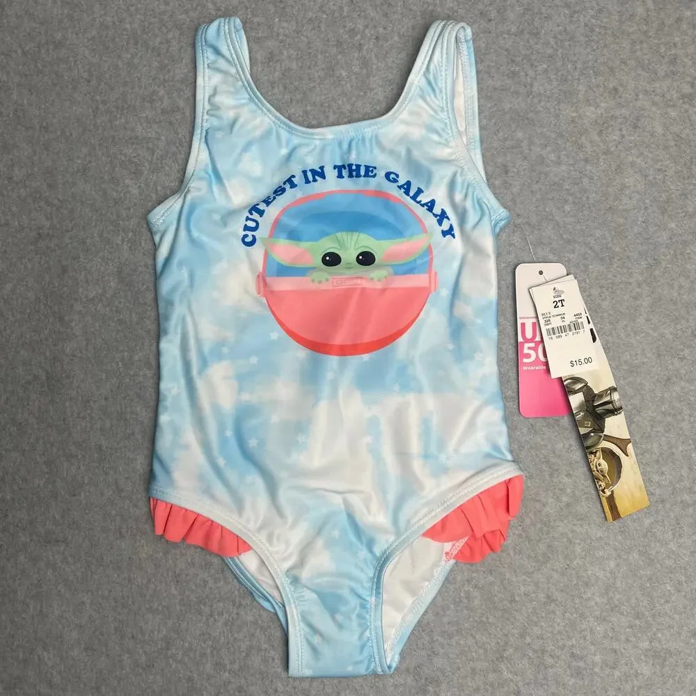 Star Wars Mandalorian Cutest In The Galaxy Bathing Suit Size 2T